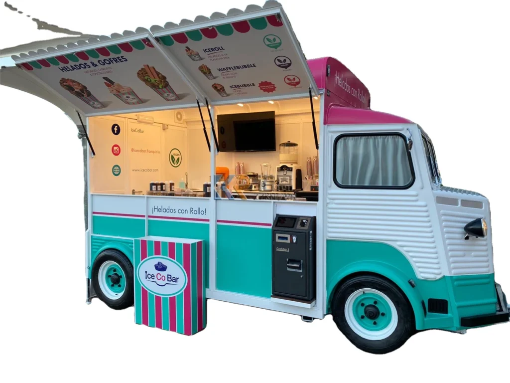 New Design Electric Mobile Fast Food Truck Food Van Fast Food Cart For Sale By Sea
