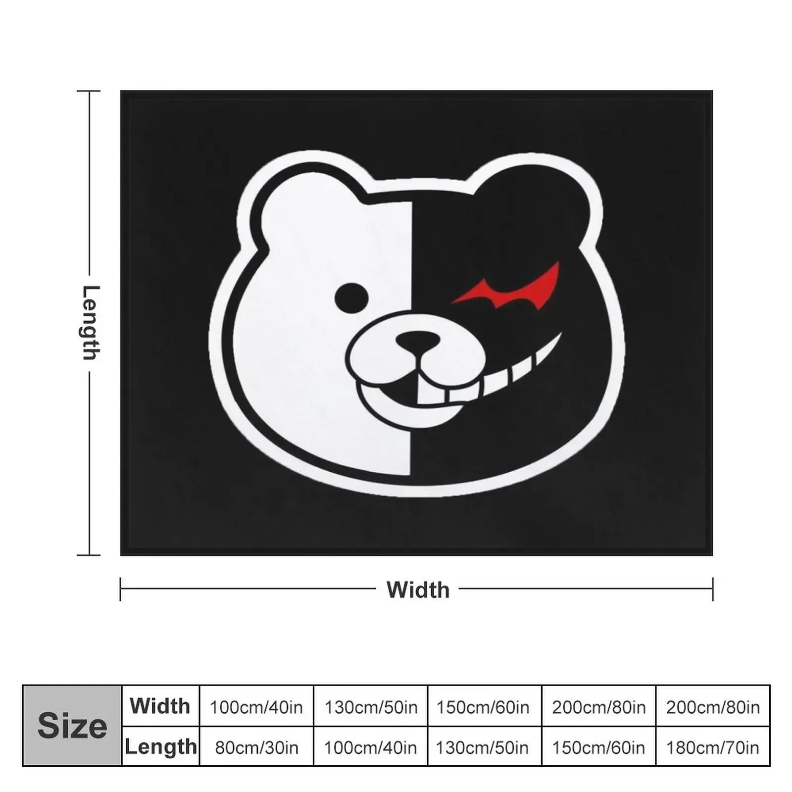 Dangaronpa Monokuma Throw Blanket Thin Softest Blankets