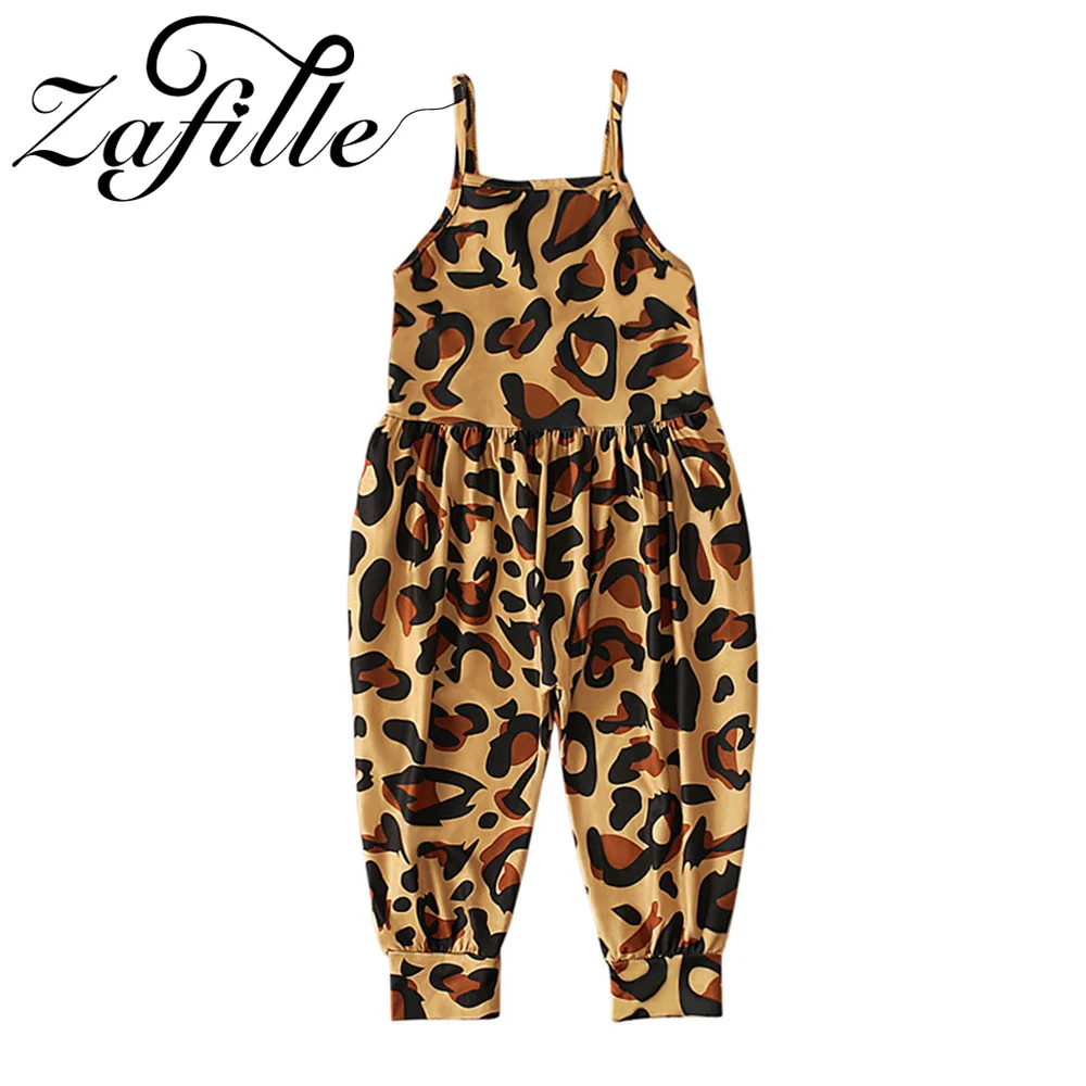 ZAFILLE-monos sin mangas con estampado de flores para niñas, con hombros descubiertos peleles, ropa informal para niños