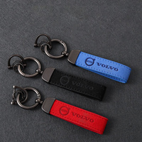Leather Car Keychain Keyring Key Ring Chain Pendant For Volvo Rdesign V90 XC40 V60 S60 V70 XC60 T6 S90 Polestar XC90 V40 V50 AWD