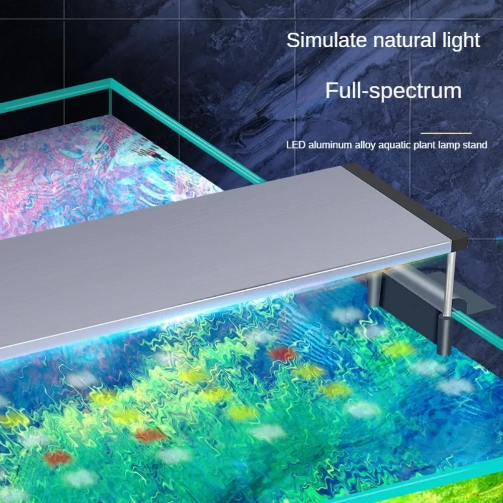 Aquarium LED Light for Freshwater Fish Tank 12-36 Inch with Aluminum Shell Extendable Brackets Betta LED Lighting