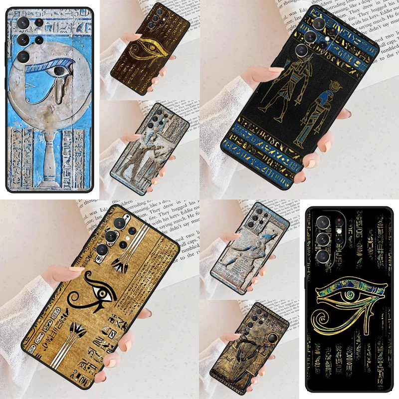 Sacred Eye of Horus Egypt Fresco SOFT Cell Phone Case for Samsung Galaxy S26 Ultra S25 S24 S23 S22 S21 S20 Note10 Cover
