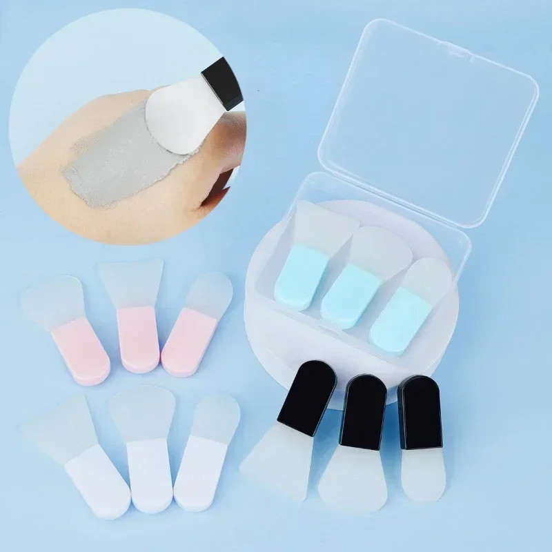 3pcs Set Convenient Facial Mask Is Made of Silica Gel, Which Is Suitable for Any Kind of Smear Type Facial Mask Make Up Brushes