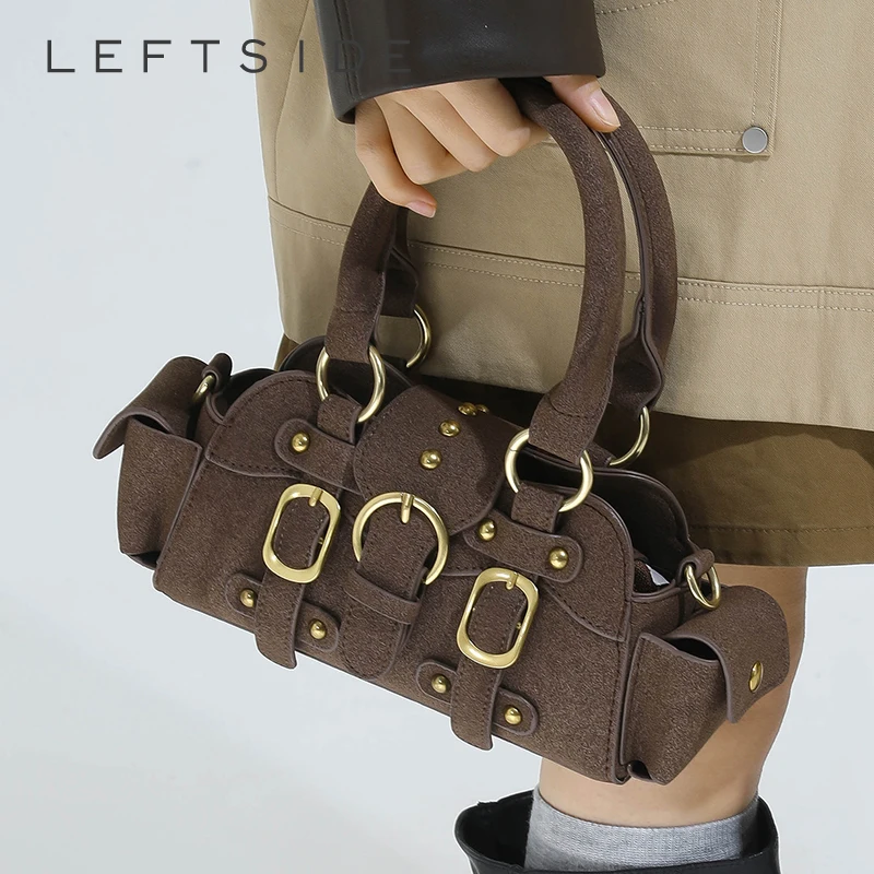 

Левая сторона, маленькие сумки на плечо из искусственной кожи для женщин, 2024, роскошная дизайнерская тенденция, новая сумка через плечо, женские сумки с короткой ручкой