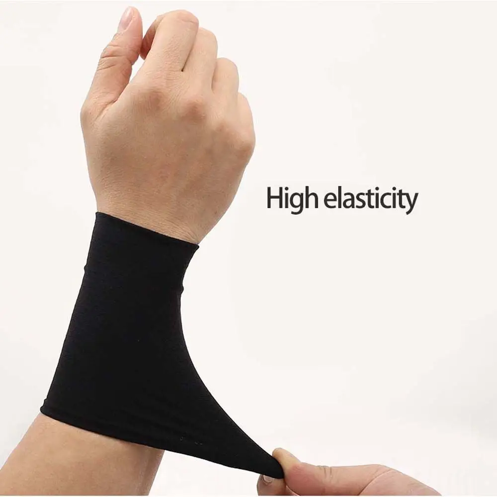 Breathable Outdoor Cooling Sleeves Solid Color Unisex Ice Silk Sleeves Sunscreen Wrist Cycling Arm Sleeves Sports Wristband