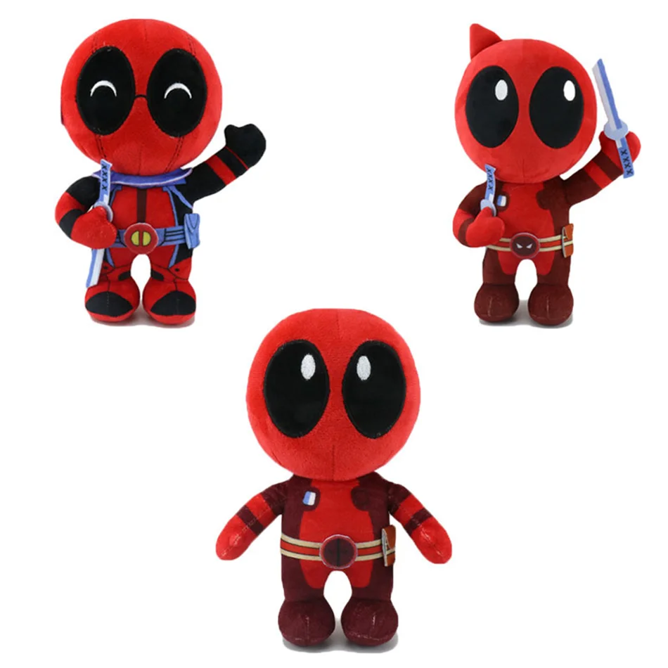 23cm New Marvel Dead pool Plush Stuffed Toys Cartoon Comics Figures Soft Dolls Pendant Kids Birthday Gifts Kawaii Xmas Decor