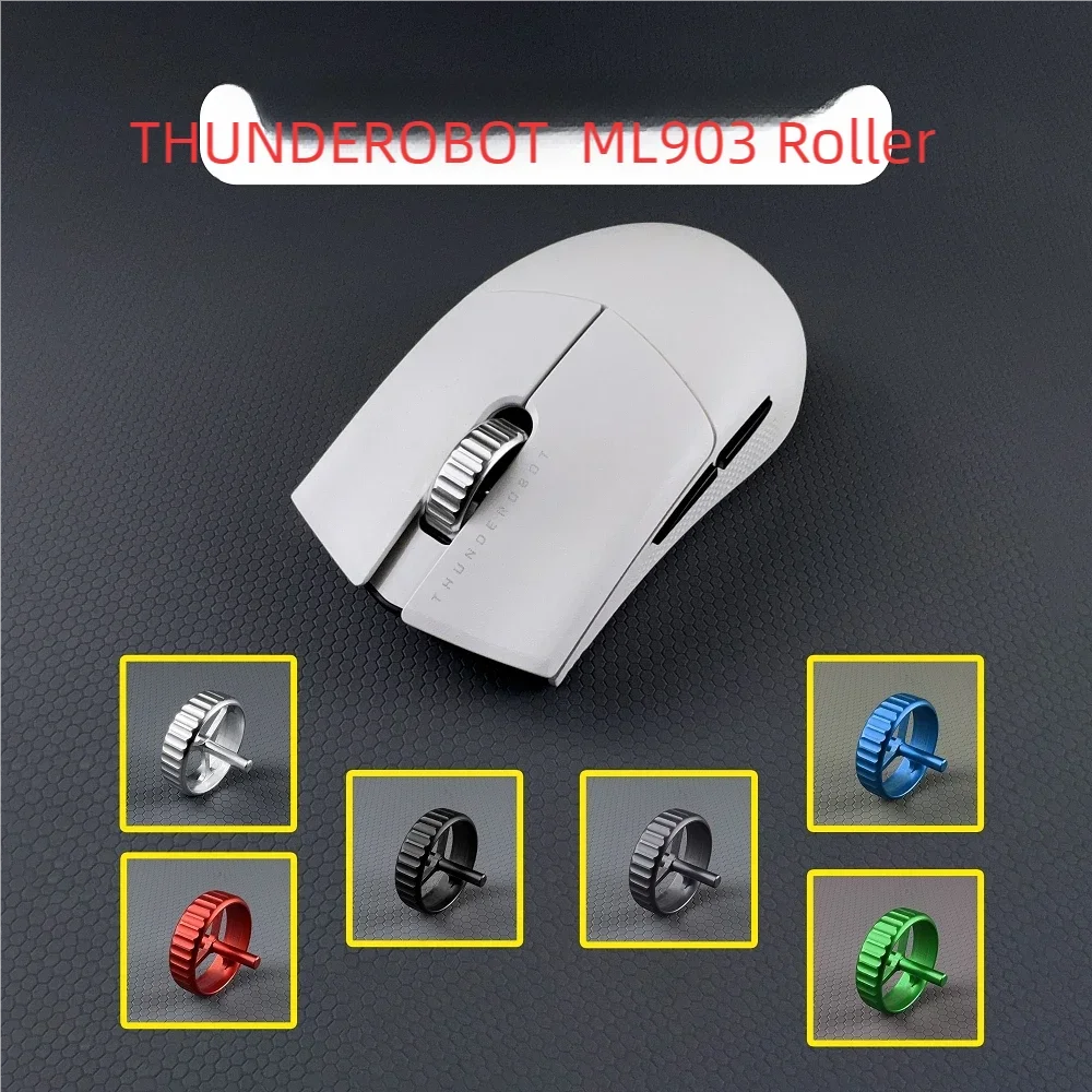

1 шт. THUNDEROBOT Raytheon ML903 колесо для мыши на заказ, серебристый металлический алюминиевый сплав, роликовый аксессуар для мыши, ремонт для мыши ML903