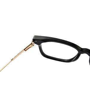 Peekaboo unisex Gafas de filtro de luz azul para mujeres Medio metal Gafas cuadradas Marco para hombres Tr90 Bisagra de primavera Negro Transparente 6 Mejores Peekaboo de ventas - №3