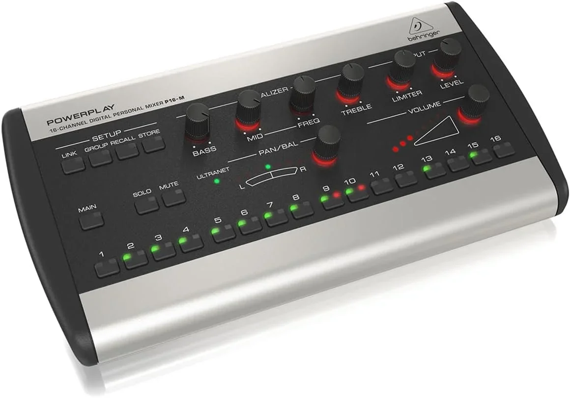 2026 P16-M 16-Channel Digital Signal Monitoring System Black Plastic Musical Instruments Accessories Digital Personal Mixer