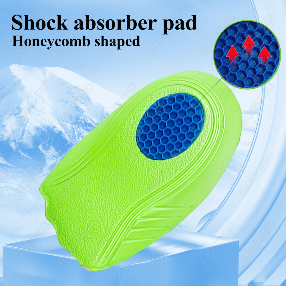 Sottopiede semiopedico per speroni del tallone del piede Cuscino per il dolore Massaggiatore plantare Sottopiede per la cura Uomo Donna Suola morbida Scarpe da corsa Cuscinetti