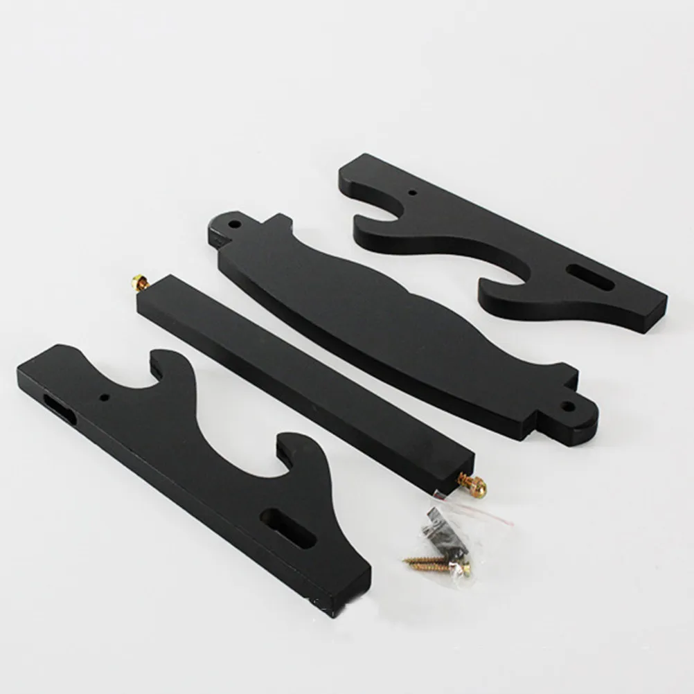 3 Layers Black Detachable Display Stand Wall Mounted Organizer Storage Shelf High Density Board for Flute Collection