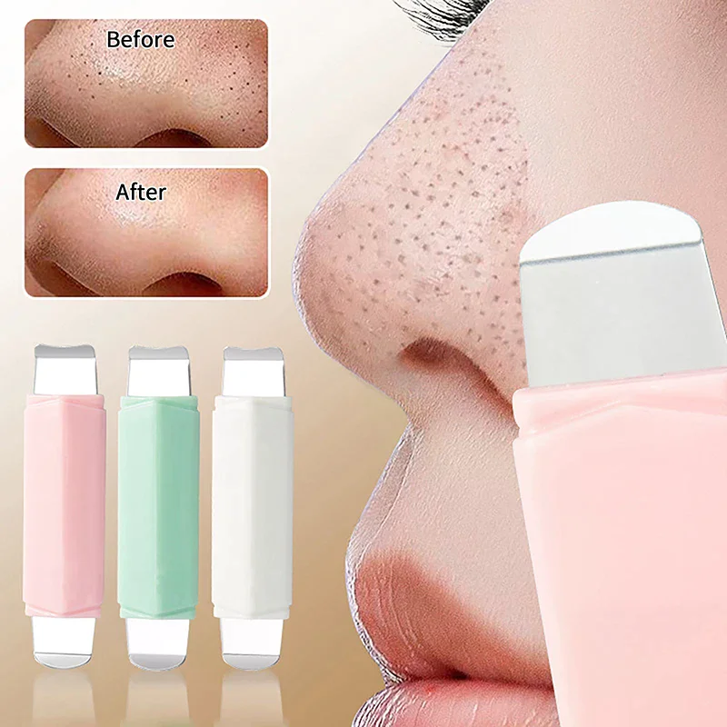 Double Headed Facial Blackhead Removal Tool Face Scraper For Deep Cleansing Face Spatula Nose Whitehead Remover Skin Care Tool