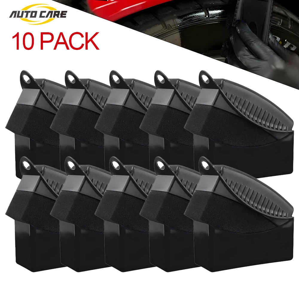 

10 шт., губка для полировки автомобильных шин, губка для чистки обода колеса, аппликатор для отделки блеска шин, контурная детализация