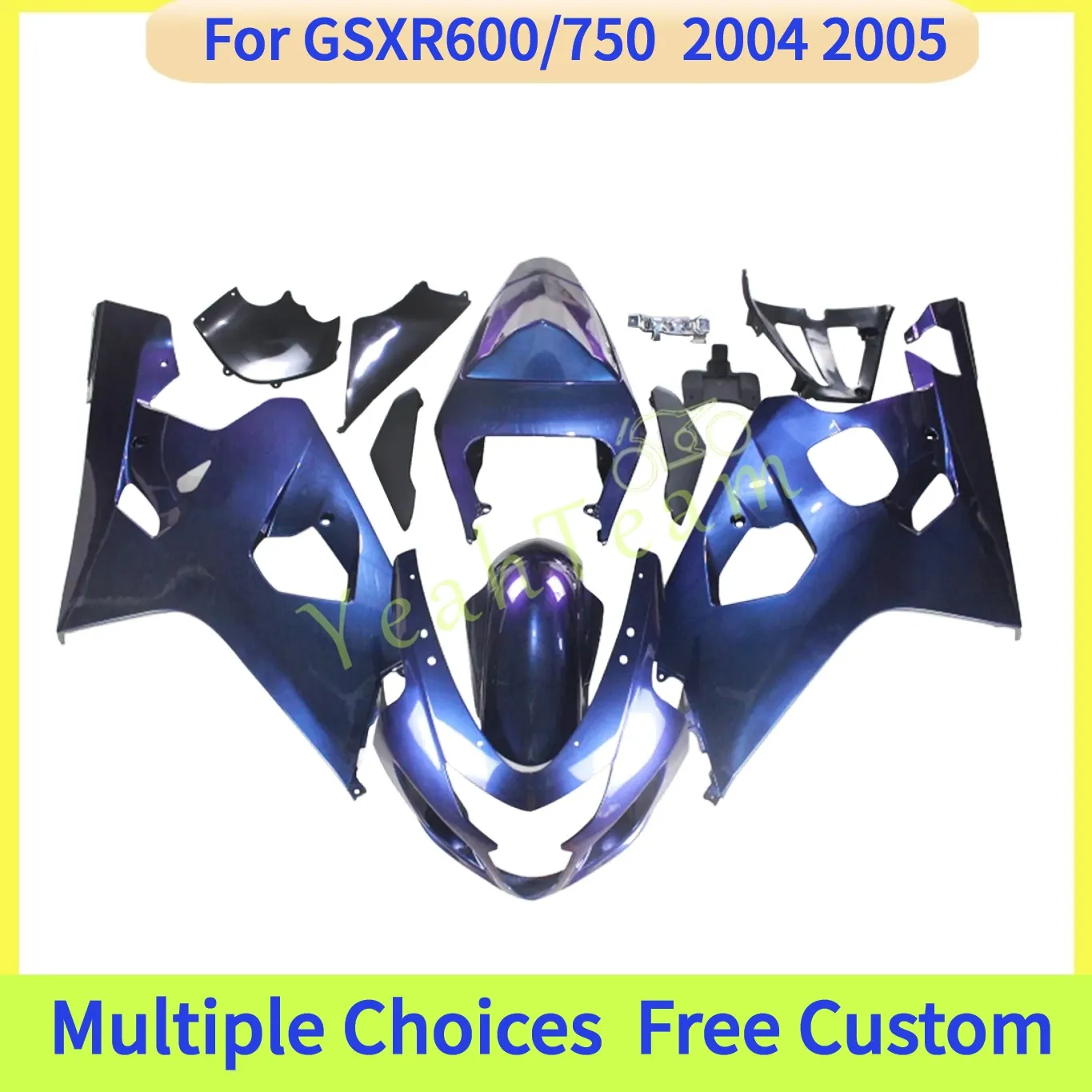 

Custom Injection Fairings Kits Fit for GSXR600 750 K4 2004 2005 GSXR 600 GSXR 750 Chameleon Premium Motorcycle Bodywork Shell