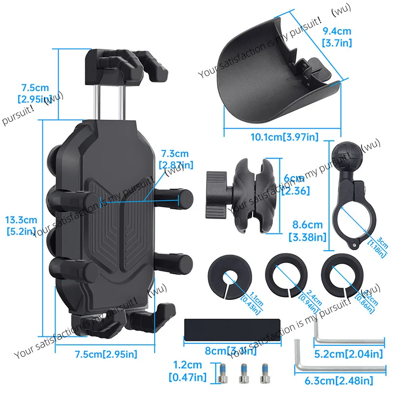 

Motorcycle mobile phone bracket shock absorption, eight-claw shockproof and anti-shake riding bracket, electric vehicle mountain