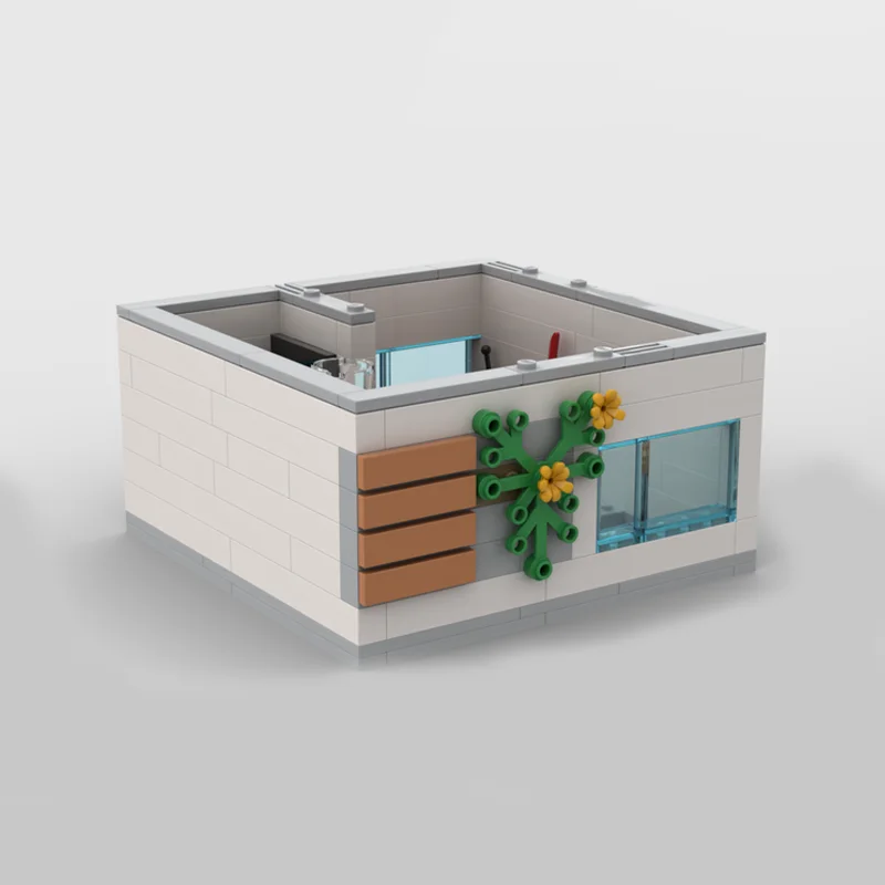 605 STKS Hot Selling MOC Moderne Familiehuis Modulaire Architectuur Modelbouw DIY Set Bakstenen Blokken Montage Speelgoed Vakantiegeschenken