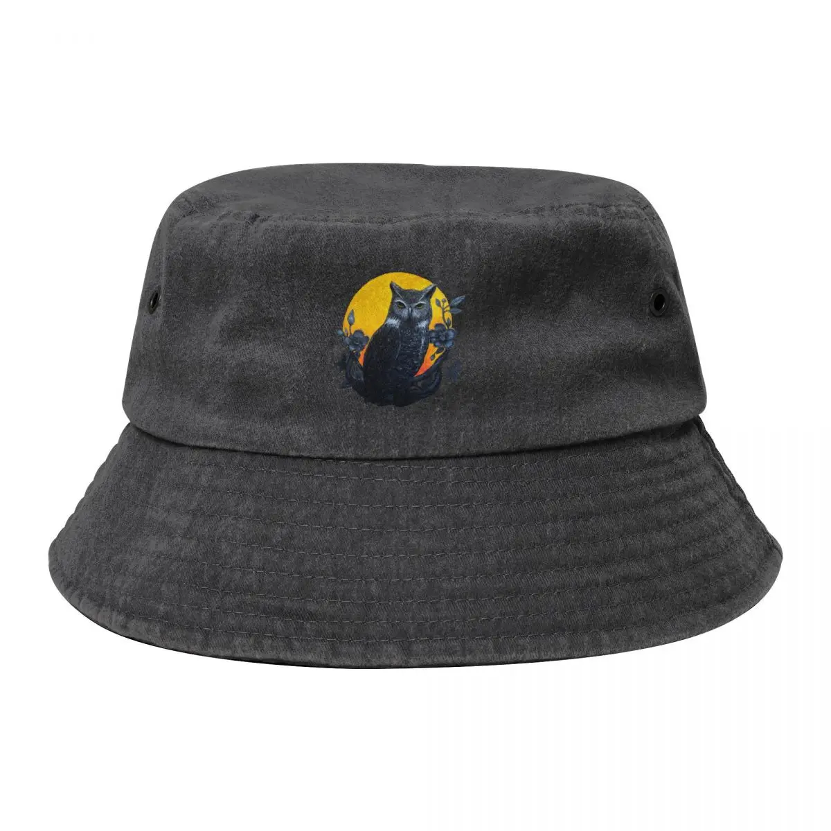 

Owl, fool moon, fairy, flowers, t-shirt, woman Bucket Hat Luxury Brand fun hats Hat Man For The Sun Women's Beach Men's