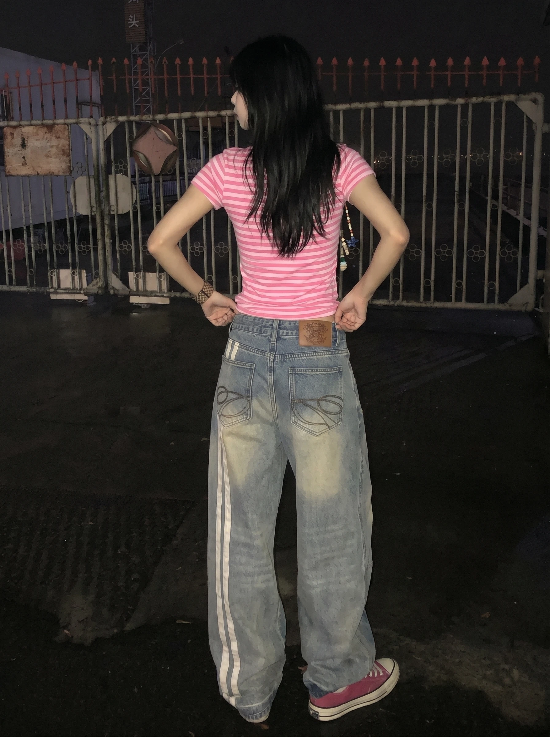 

American High Street Retro Blue Jeans Women Summer 2026 New High Waist Versatile Loose Straight Leg Wide Leg Pants