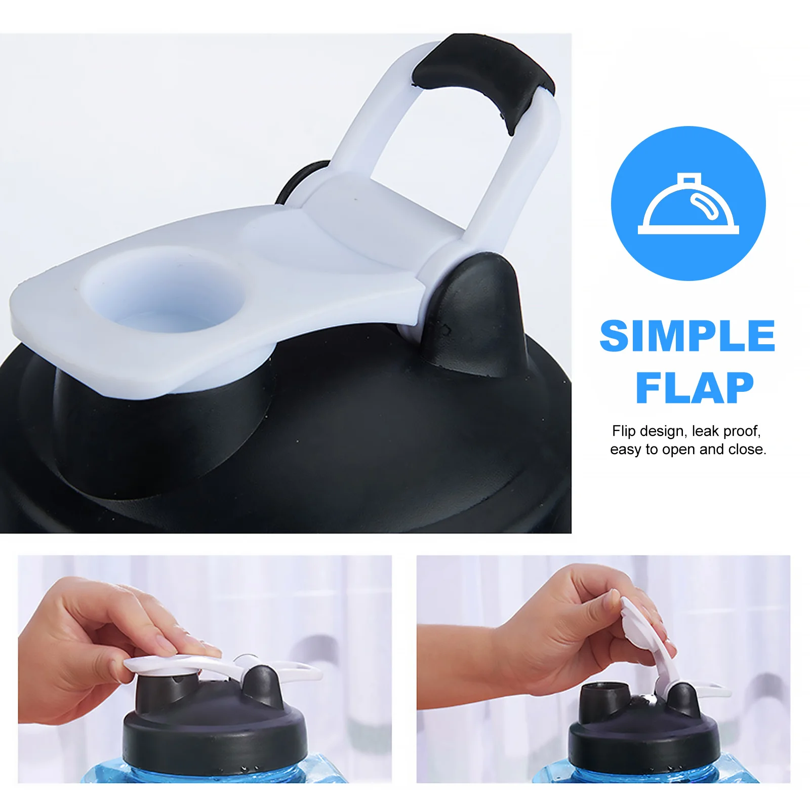 1 قطعة زجاجة مياه على شكل دمبل ذات سعة كبيرة زجاجة رياضية للياقة البدنية خفيفة الوزن للتمرين في صالة الألعاب الرياضية للاستخدام اليومي