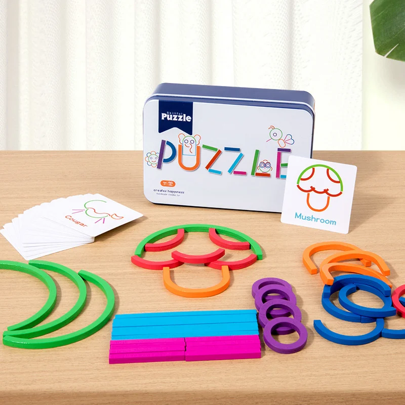 Drewniane zabawki dla dzieci wczesna edukacja kształt tablica przedszkole drewniane kreatywne Puzzle klocki dopasuj zabawki edukacyjne Montessori