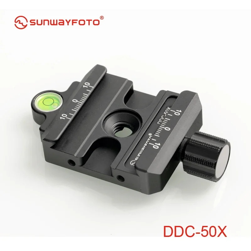 

SUNWAYFOTO DDC-50X Штативная головка Быстроразъемный зажим для DSLR 48 мм Штатив Быстрая пластина Шаровая головка Зажим для освобождения рычага Отверстие для винта 3/8