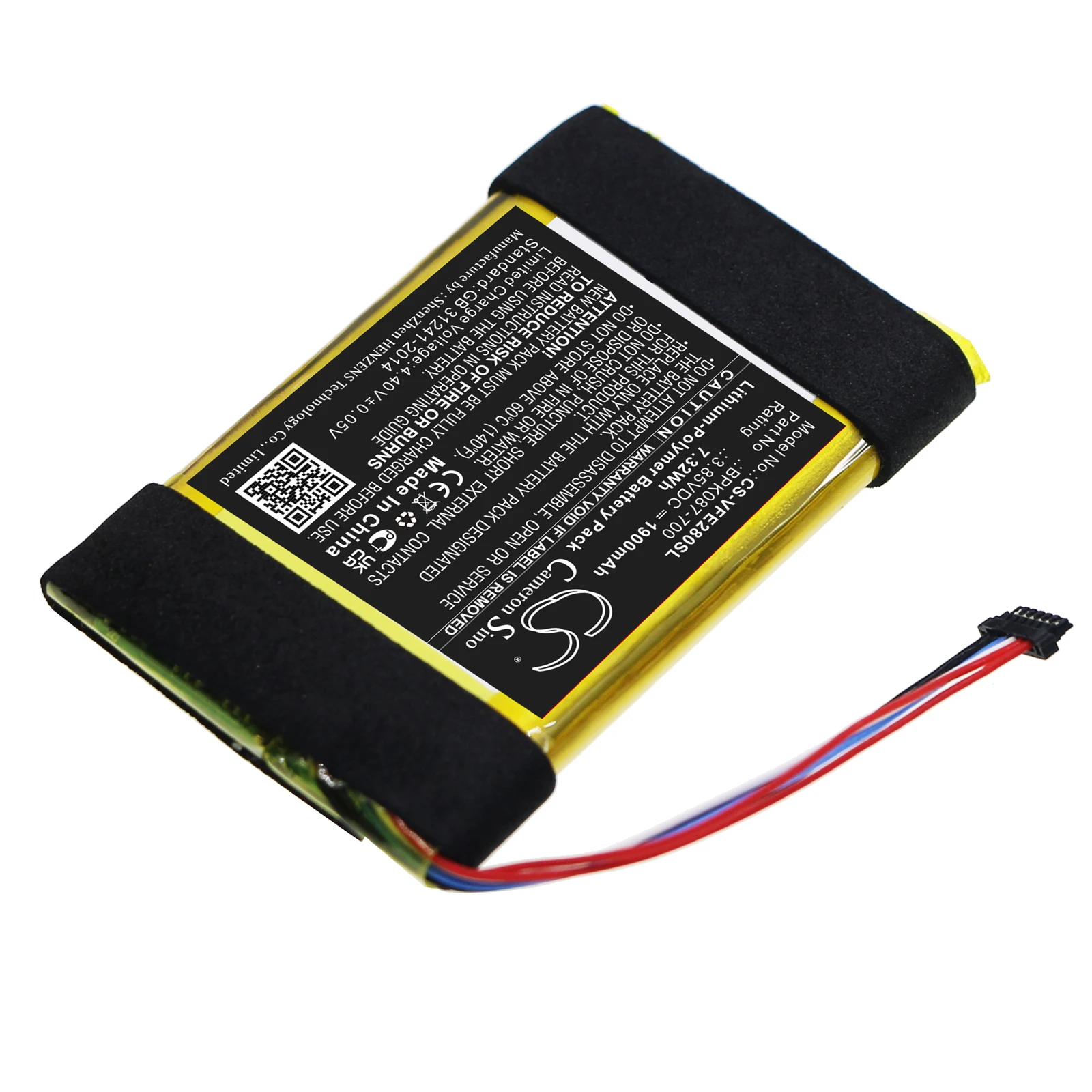 Cameron Sino-Batería de 1900mAh para Verifone e280 M087-602-11-WWA, batería para Verifone e280 BPK087-700