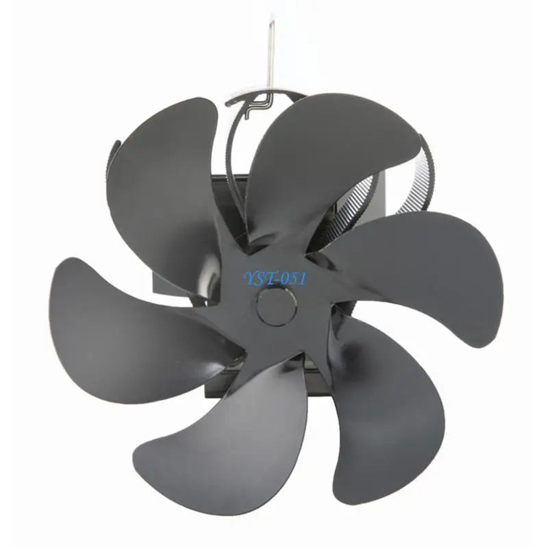 E15A 6 شفرات موقد مروحة BG606 مدفأة منزلية مروحة توزيع الحرارة بكفاءة هادئة