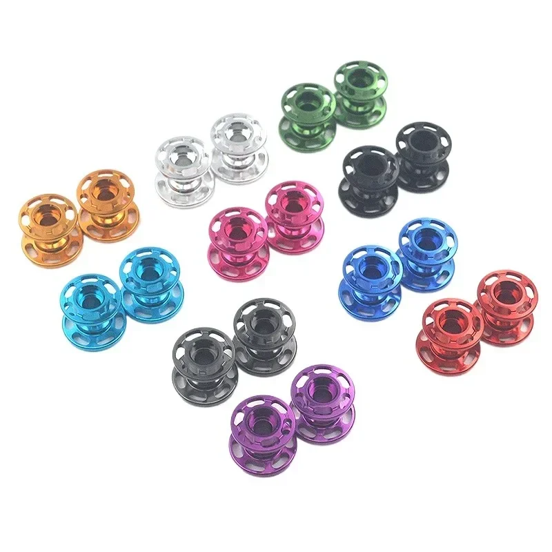 

13-12mm Colored Double Guide Rollers for Tamiya Mini 4WD Car-2Pcs Lightweight Aluminum Spare Parts with Bearings Nuts and Screws