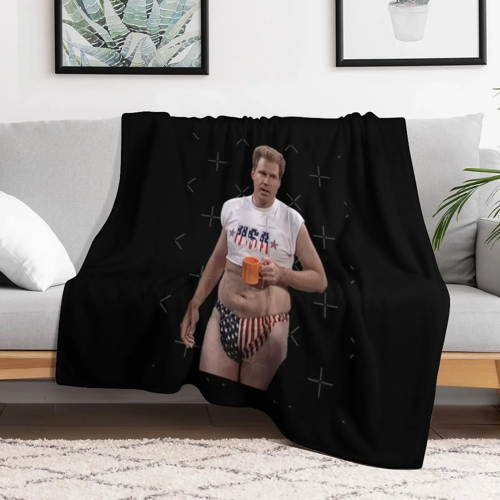 Will Ferrell - 4th of July - SNL Classic Throw Blanket Ultra Soft Flannel Fleece Blanket for All Seasons