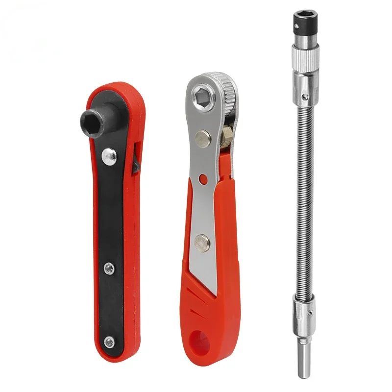 Hexagon Torx Ratchet Spanner Quick Release Socket Repair Tool Driver Allen Key Wrench Screwdriver Metal Flexible Shaft