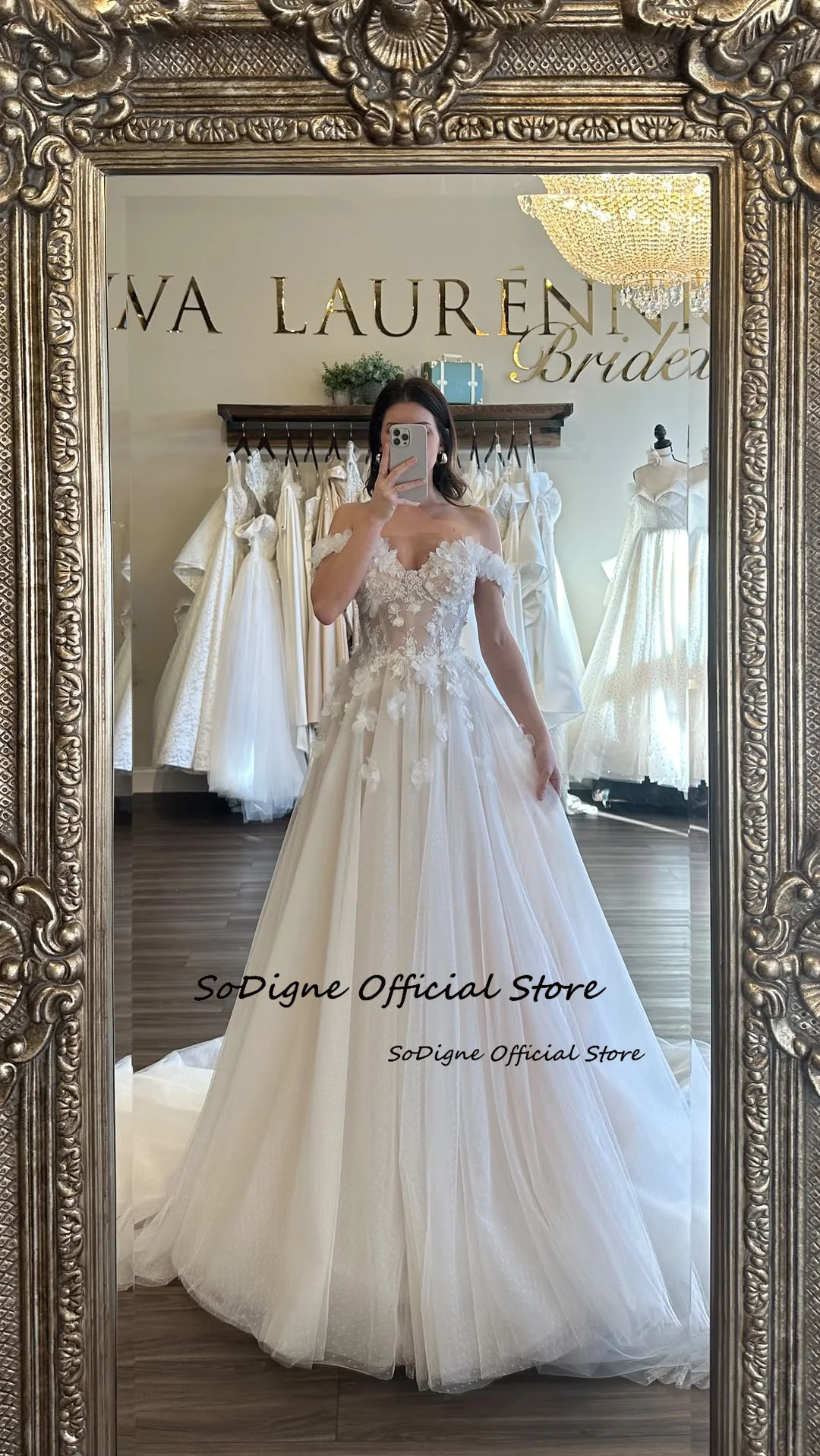 SoDigne A-line tul apliques vestido De novia cariño fuera del hombro vestidos De novia 2025 vestidos De novia bata De Mairee personalizado
