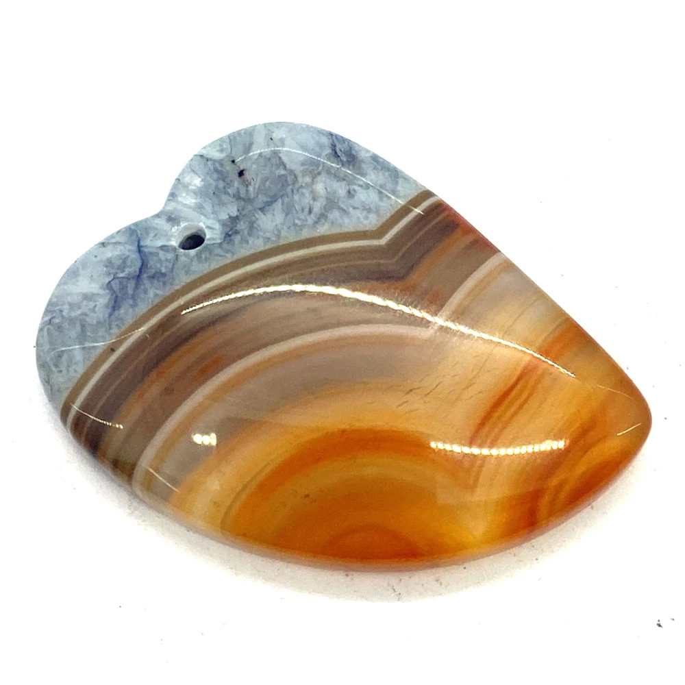 Natural Stone Geometric Water Drop Pendant Men and Women Rainbow Stone Agate Necklace Fashion Jewelry DIY Accessories Key Chain