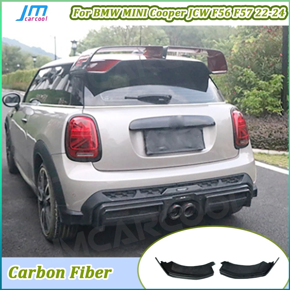 

JMCARCOOL Dry Carbon Fiber For BMW MINI Cooper JCW F56 F57 2022-2024 Rear Bumper Lip Splitters FRP Flaps Apron Canards Body Kits