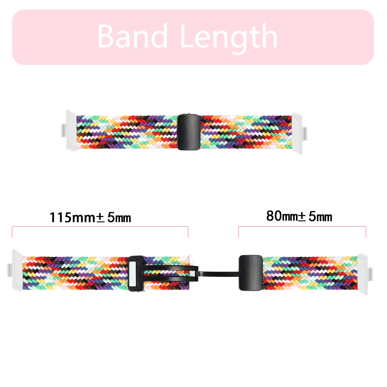 Banda para huawei relógio ajuste 3 cinta magnética trançada solo loop náilon substituição cinto de pulso correa pulseira para huawei fit3 correias