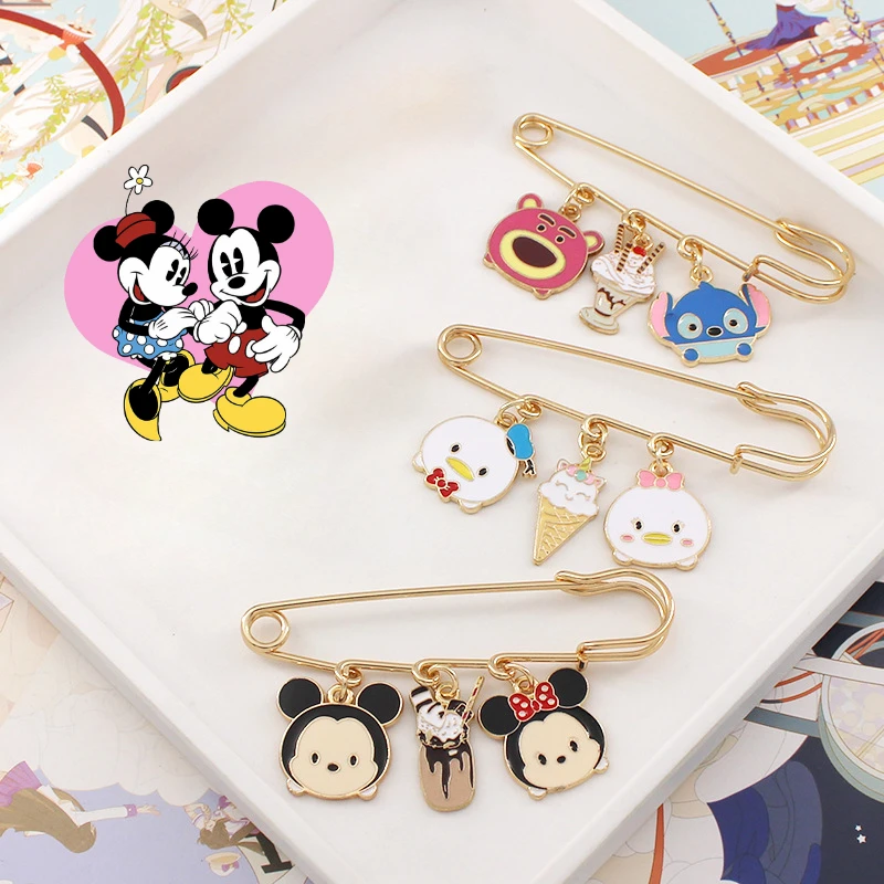 

Эмалированная брошь Disney Stitch для одежды, портфеля, значки на рюкзаке, аксессуары, Микки Маус, аниме, украшения, ювелирные изделия, подарки