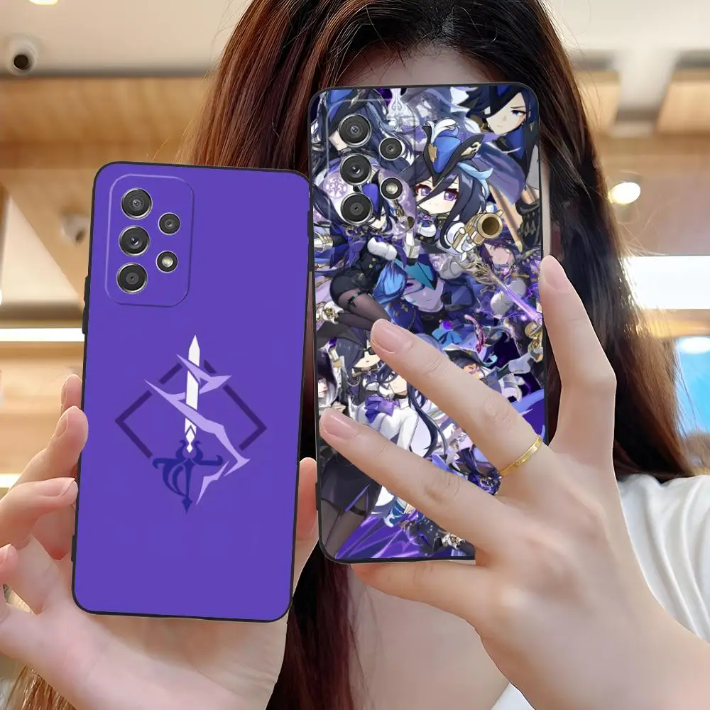 Game GI Clorinde Phone Case for Samsung Galaxy M55 54 42 35 34 33 32 23 22 15 14 13 12 F55 5G Soft TPU Shockproof Cover