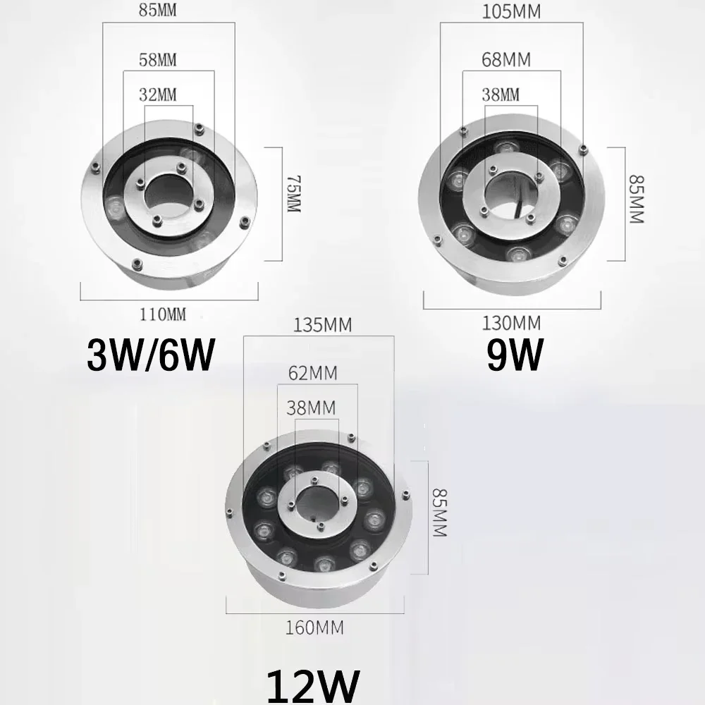 AC12V 24V 3W 6W 9W 12W 15W 18W Ip68 Pool Licht RGB Schwimmbad Lampe Unterwasser Licht Teich Beleuchtung Garten Im Freien Nacht Lampe