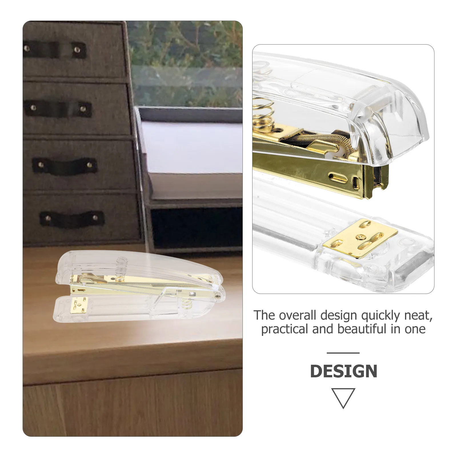 

Modern Clear Stapler Smooth Automatic Spring Back Function Reliable Performance for Office School and Home Daily Use