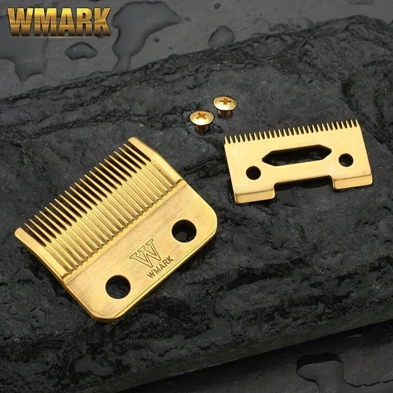 

WMARK Blade Professional Cordless Hair Clipper Blade High Carton Steel Clipper Accessories Golden for Choice Golden Screws