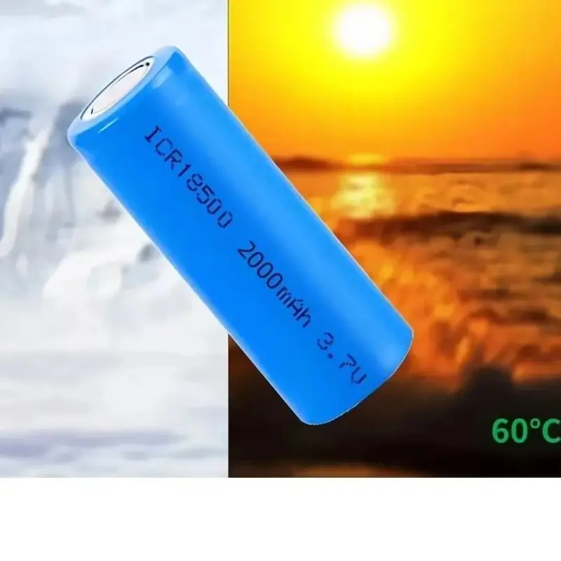 1-16pcs 3.7V 18500 Lithium Battery 2000mAh Rechargeable Lithium Battery for Flashlight Radio Shaver Speaker Battery