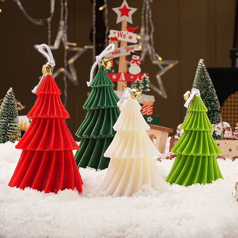 Christmas Home Decorations, Aromatherapy Candles, Christmas Tree-shaped Miniature Christmas Candles, and Gift Ornaments