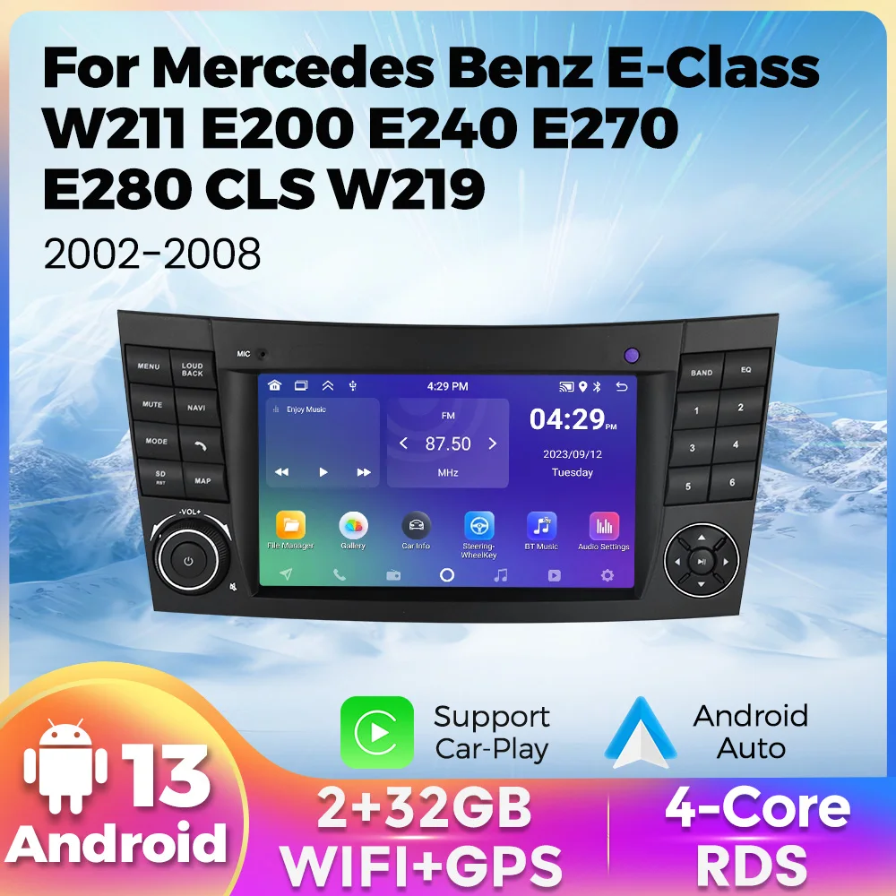 

Navfly 7" Android Multimedia Car Radio For Mercedes Benz E-class W211 E200 E220 E300 E350 E240 E270 E280 W219 Wireless Carplay
