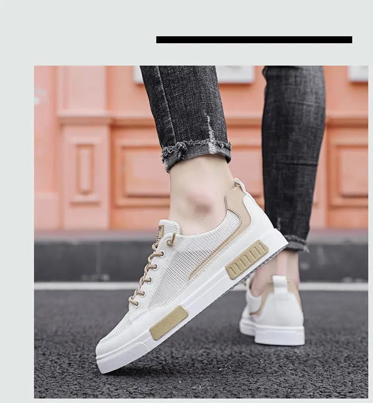 Breathable Mesh Sneakers Summer Men Comfort Flat Shoes Luxury Males Lightweight Loafers Non-Slip Mens Tennis Shoes