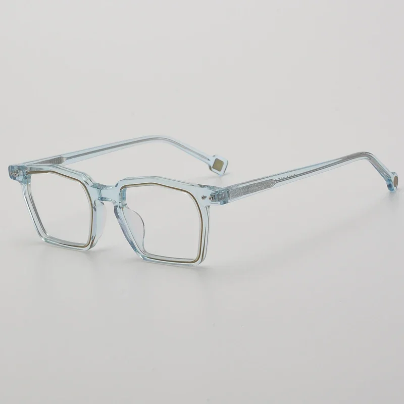 

Модная ацетатная оправа для очков для женщин G2314 квадратные двухцветные элегантные деловые мужские очки для чтения при близорукости по рецепту