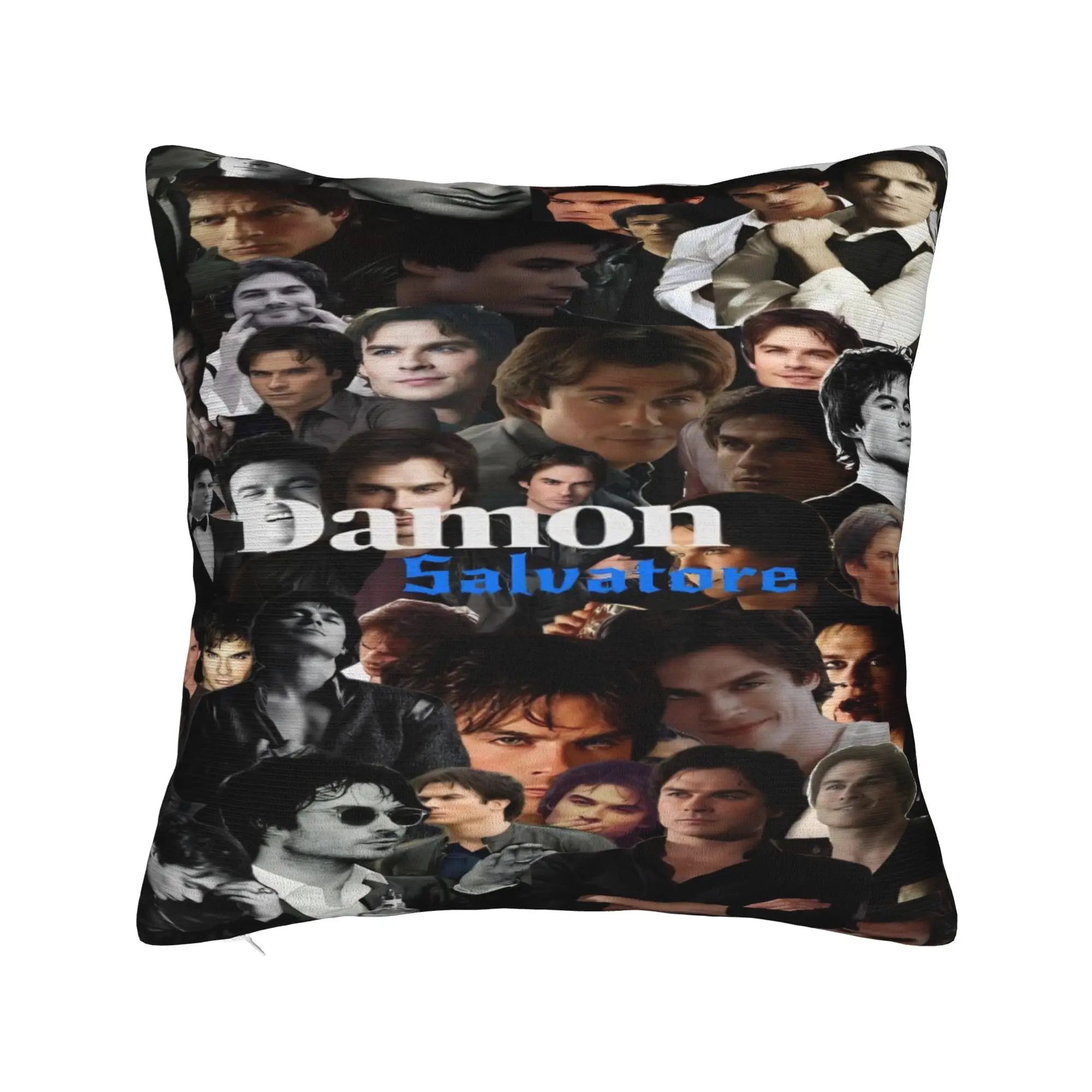 The Vampire Diaries Damon Salvatore TV Series Pillow Cover Cushion Cover Retro Trendy Pillow Case For Office Car Home Decor