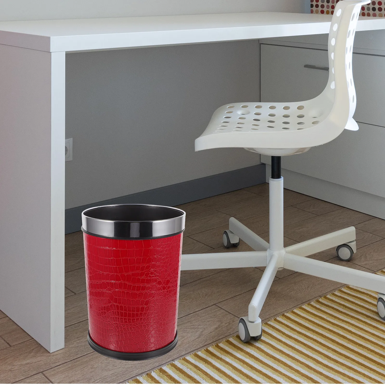 

12L Premium Trash Bin Large Opening Sturdy Waste Basket for Living Room Office Hotel Car Bathroom Kitchen Large Garbage
