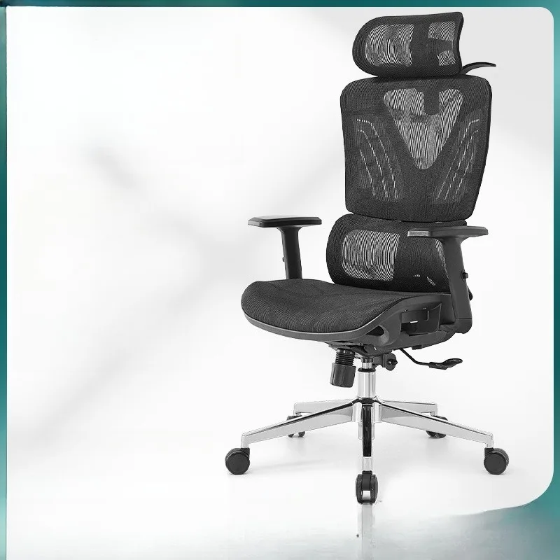Dual Segmented Lumbar Support Ergonomic Height Adjustable Swivel Student Home Dorm Study Chair
