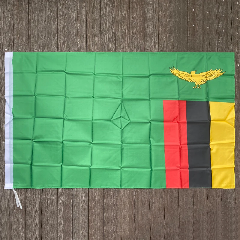 Xvggdg-Drapeau national zambien, bannière pour la décoration de la maison, dimension de 90x150cm