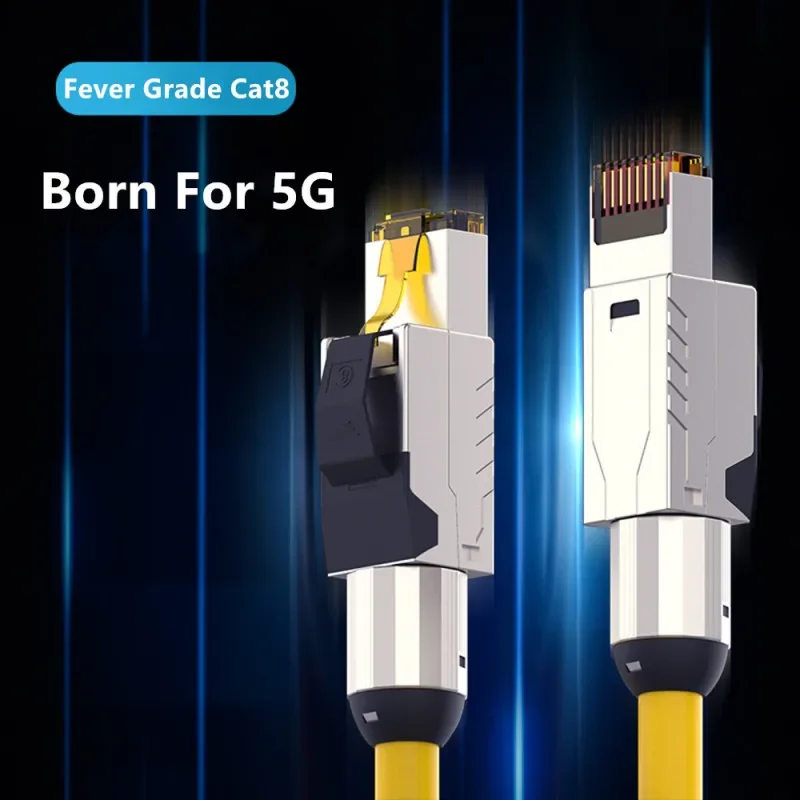 

RJ45 Cat8 Cat7 Cat6A Сетевой сетевой кабель 10/40 Гбит/с Волоконно-оптический высокоскоростной Интернет-кабель с двойным экранированием 3M 5M 8M 10M 20M 30M