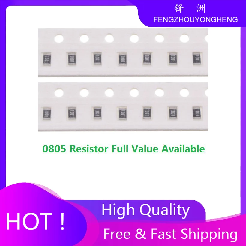 300PCS 0805 10K Ohm 5% Chip Resistors 0R 1K 2.2K 3.3K 4.7K 4K7 10K 100K 560R Ohm Kit  (0 Ohm To 10M) Ohm SMD Chip Resistor 1M